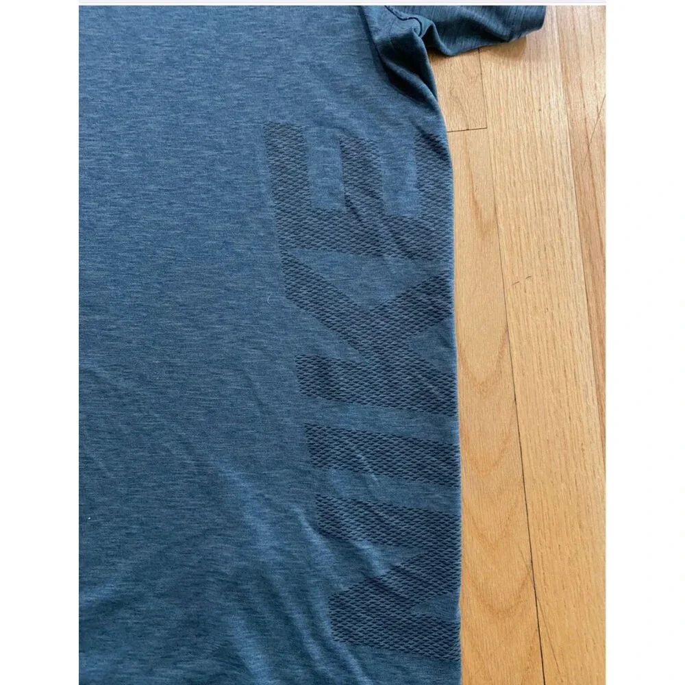 Nike Dri FIT Training Shirt Mens XXL Green Heathered Swoosh Athletic Gym Tee